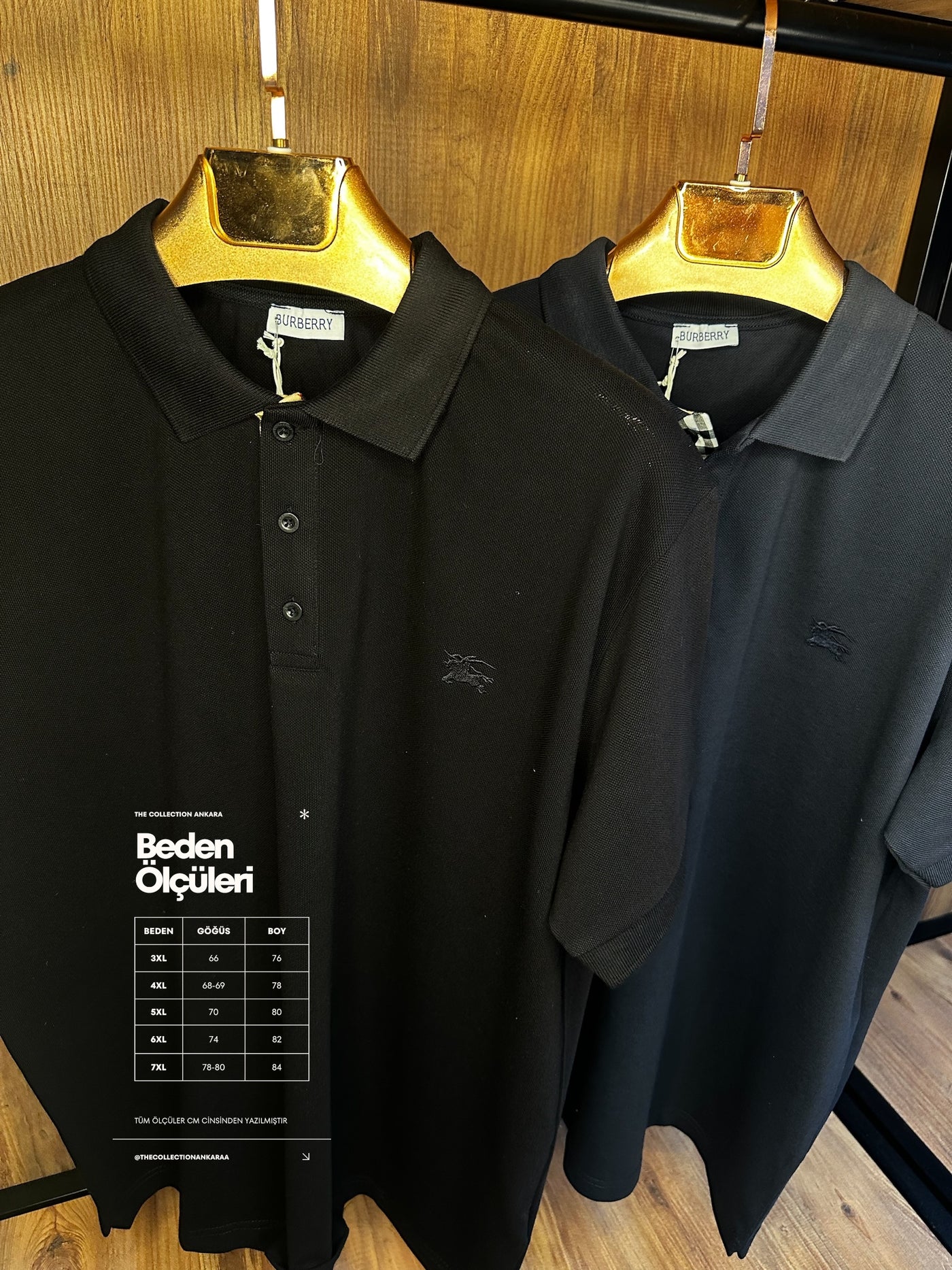 Brberry Premium İthal Battal Beden Polo Yaka T-Shirt
