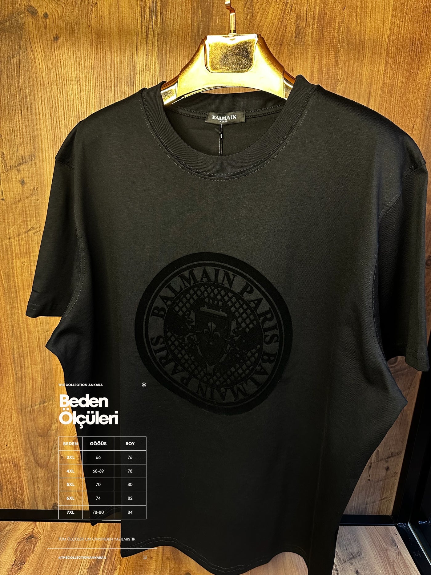 BalmainParis Premium İthal Battal Beden T-Shirt