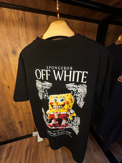 Off-Whte Premium İthal Battal Beden T-Shirt