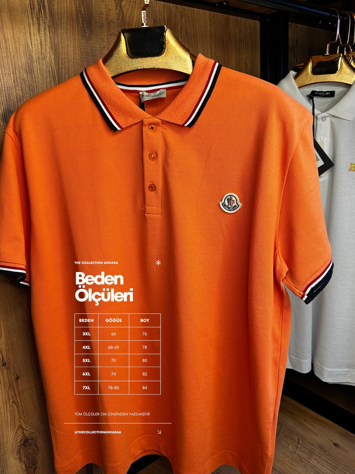 Mncler Premium İthal Battal Beden Polo Yaka T-Shirt
