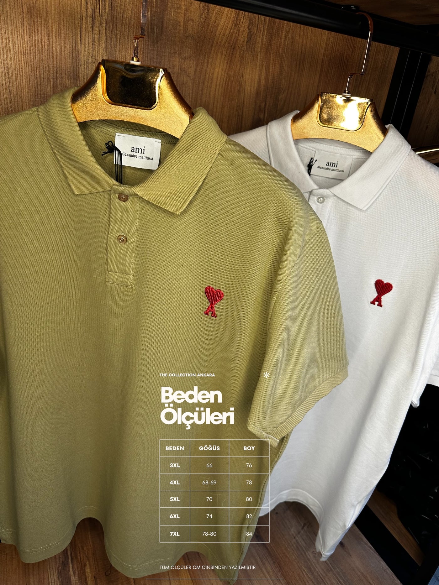AmiParis Premium İthal Battal Beden Polo Yaka T-Shirt