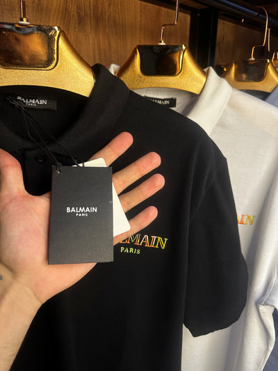 BalmainParis Premium İthal Battal Beden Polo Yaka T-Shirt