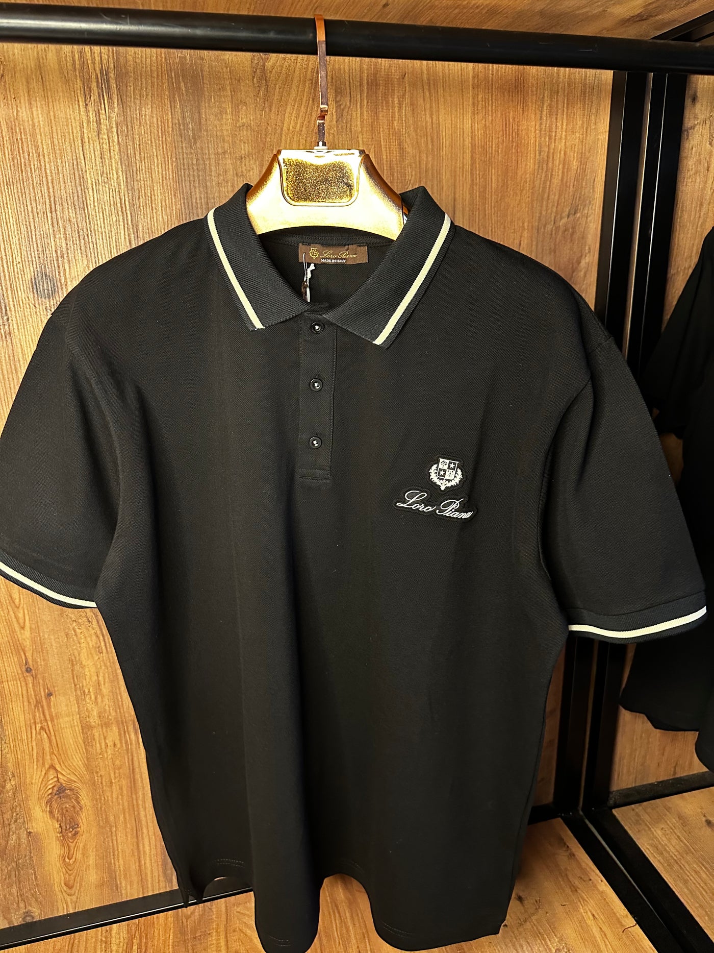 Lro Piana Premium İthal Battal Beden Polo Yaka T-Shirt