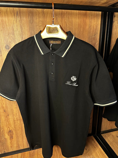 Lro Piana Premium İthal Battal Beden Polo Yaka T-Shirt