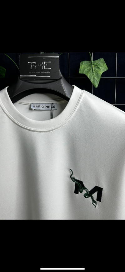 Mario Price Nakış Logo Premium T-Shirt