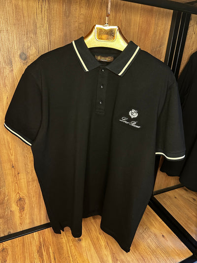 Lro Piana Premium İthal Battal Beden Polo Yaka T-Shirt