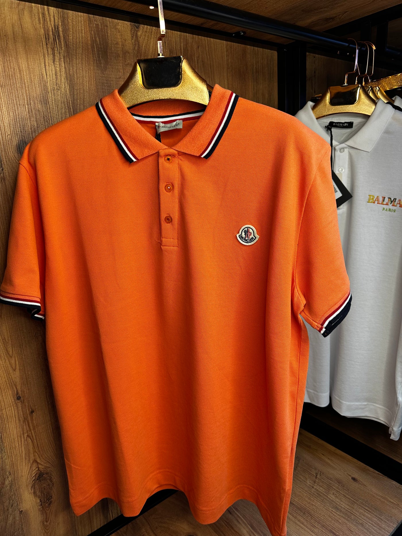 Mncler Premium İthal Battal Beden Polo Yaka T-Shirt
