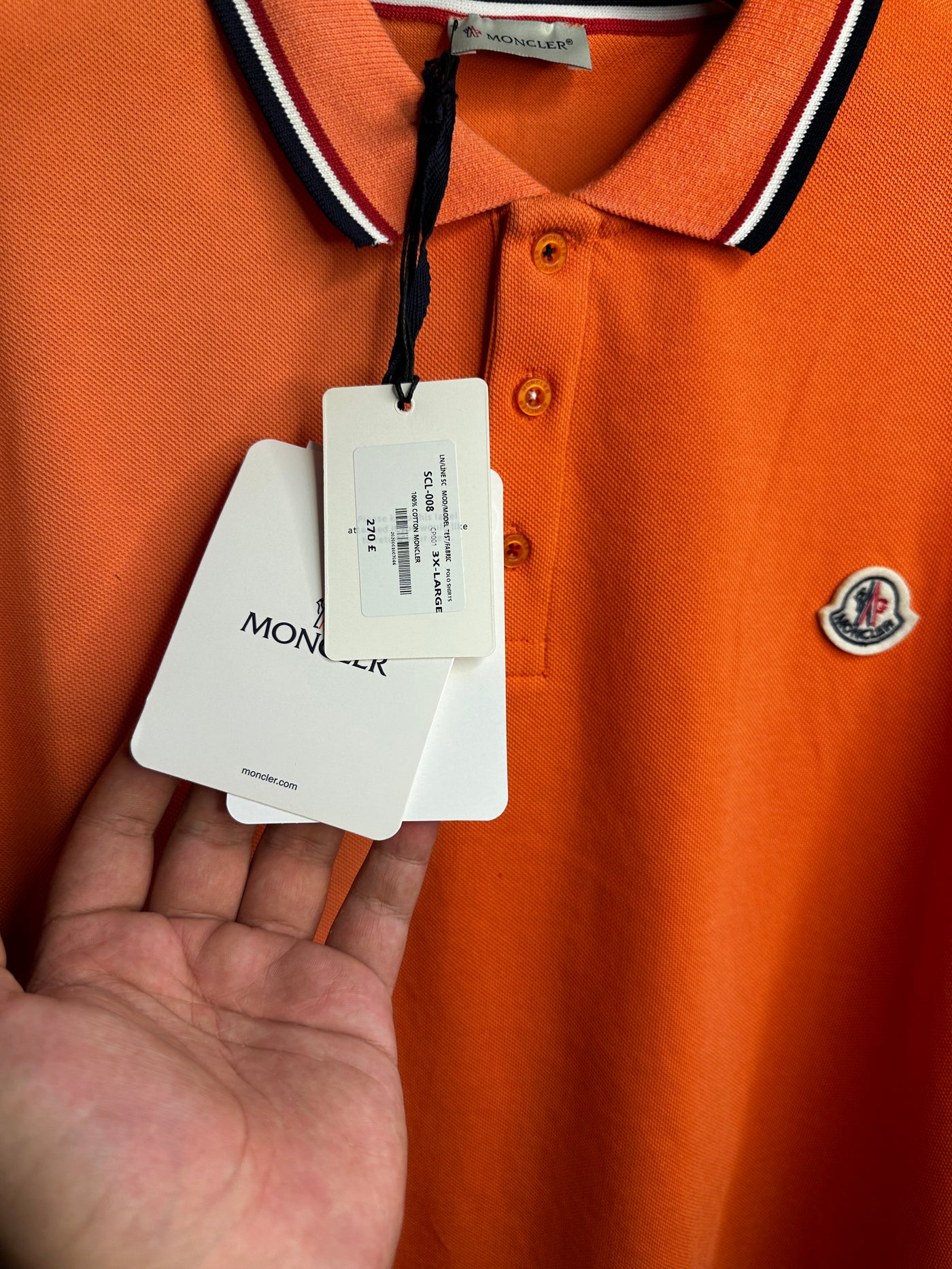 Mncler Premium İthal Battal Beden Polo Yaka T-Shirt
