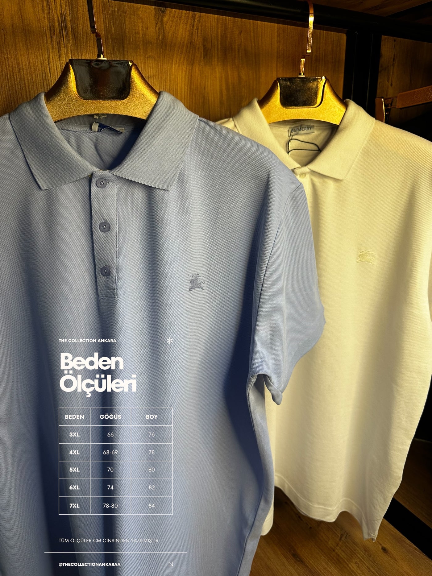 Brberry Premium İthal Battal Beden Polo Yaka T-Shirt
