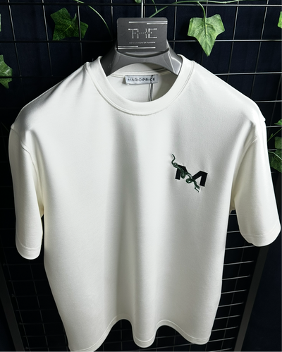 Mario Price Nakış Logo Premium T-Shirt