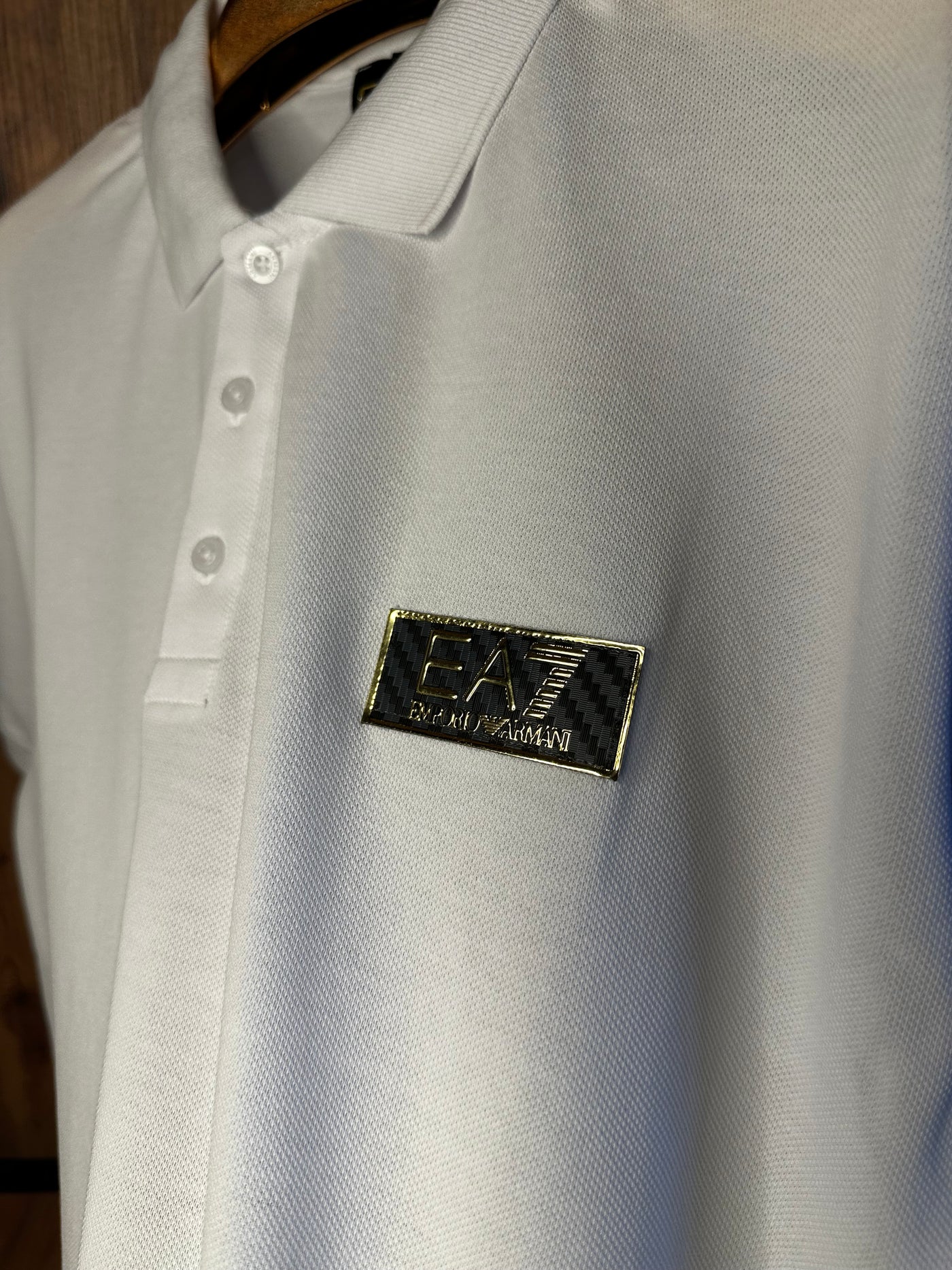 EA7 Premium İthal Battal Beden Polo Yaka T-Shirt
