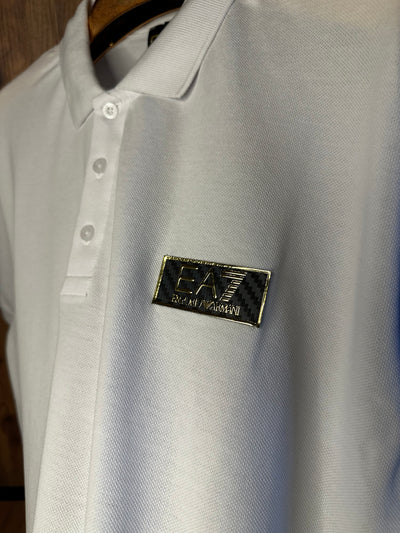 EA7 Premium İthal Battal Beden Polo Yaka T-Shirt