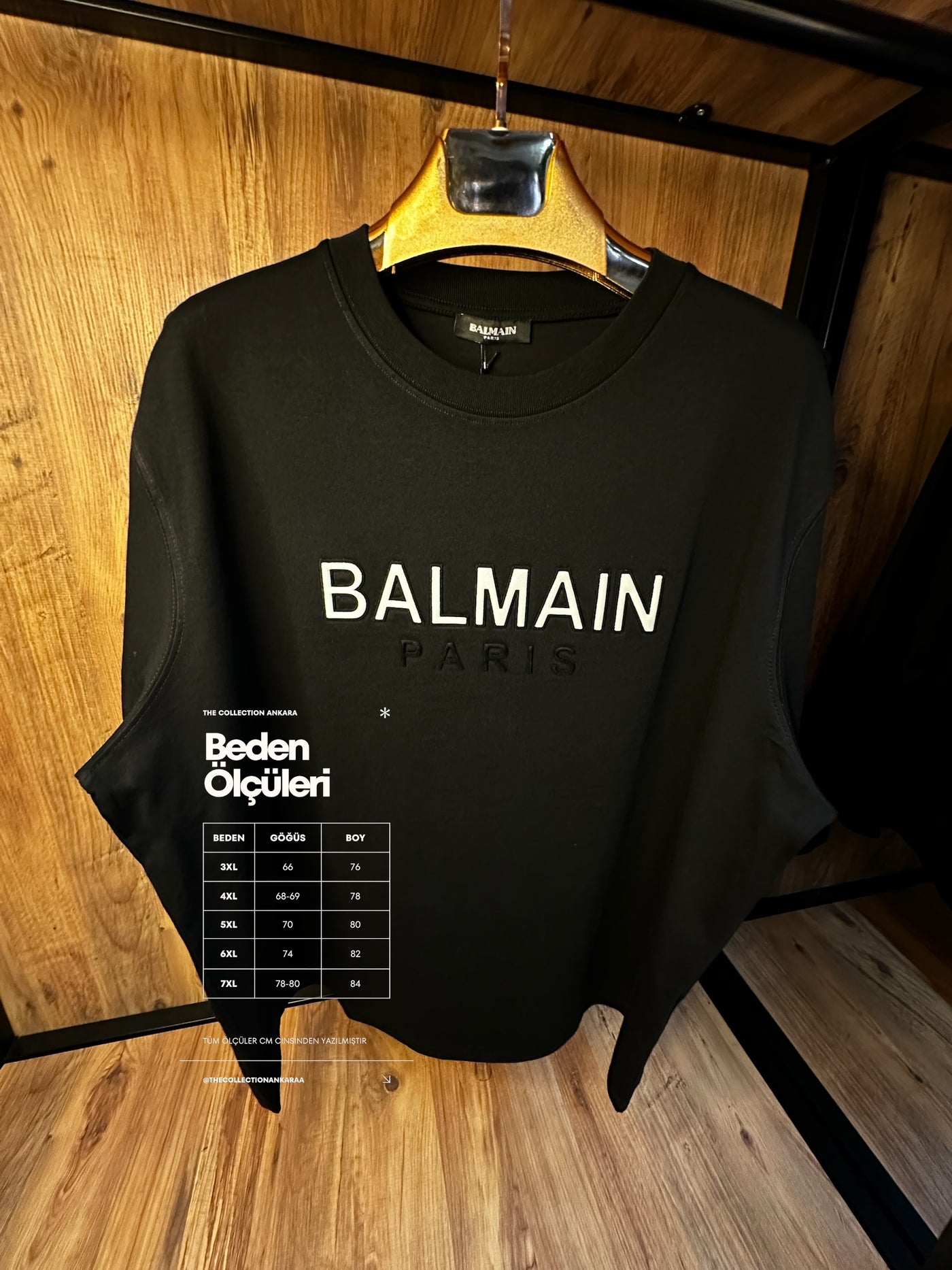 BalmainParis Premium İthal Battal Beden T-Shirt