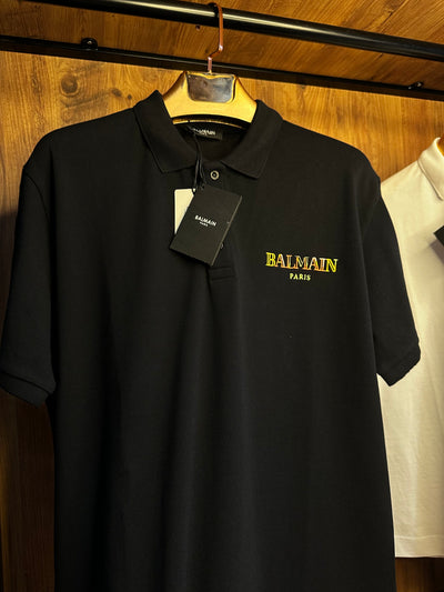 BalmainParis Premium İthal Battal Beden Polo Yaka T-Shirt