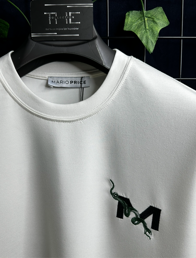 Mario Price Nakış Logo Premium T-Shirt