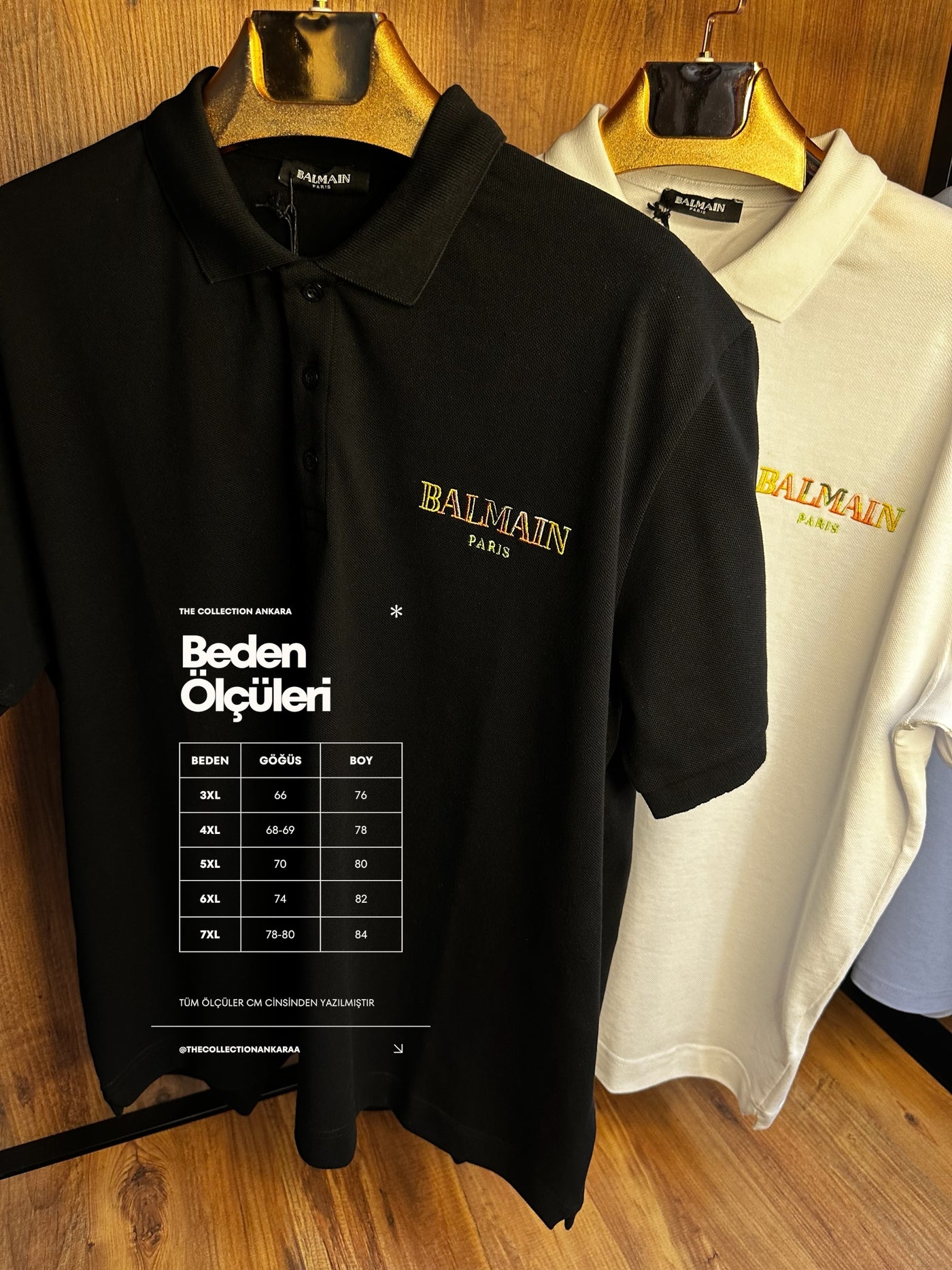 BalmainParis Premium İthal Battal Beden Polo Yaka T-Shirt