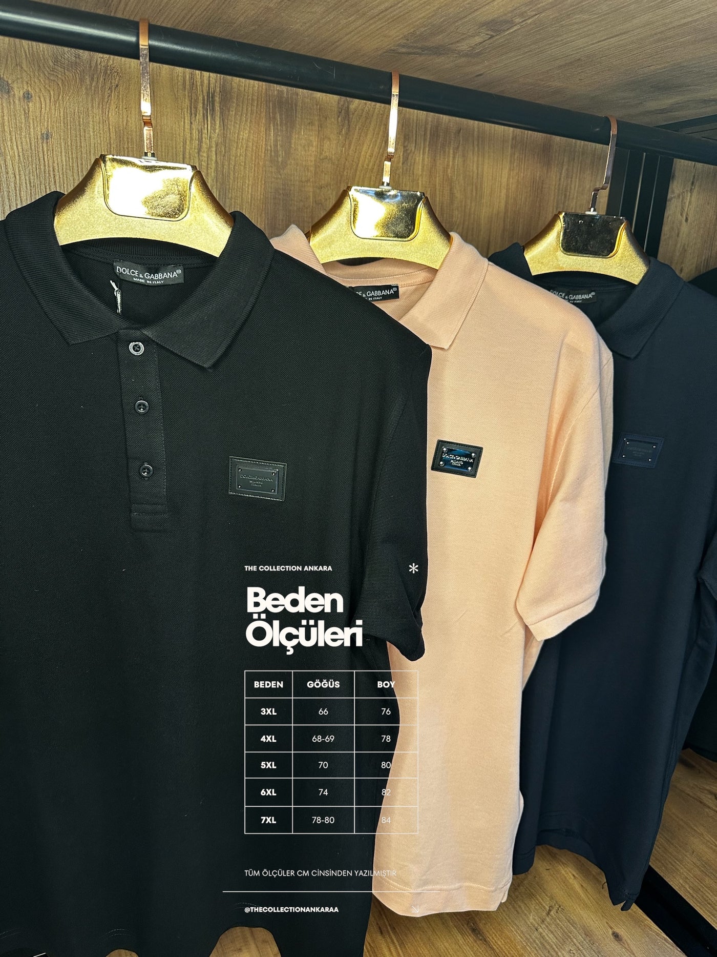 D&G Premium İthal Battal Beden Polo Yaka T-Shirt