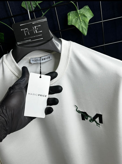 Mario Price Nakış Logo Premium T-Shirt