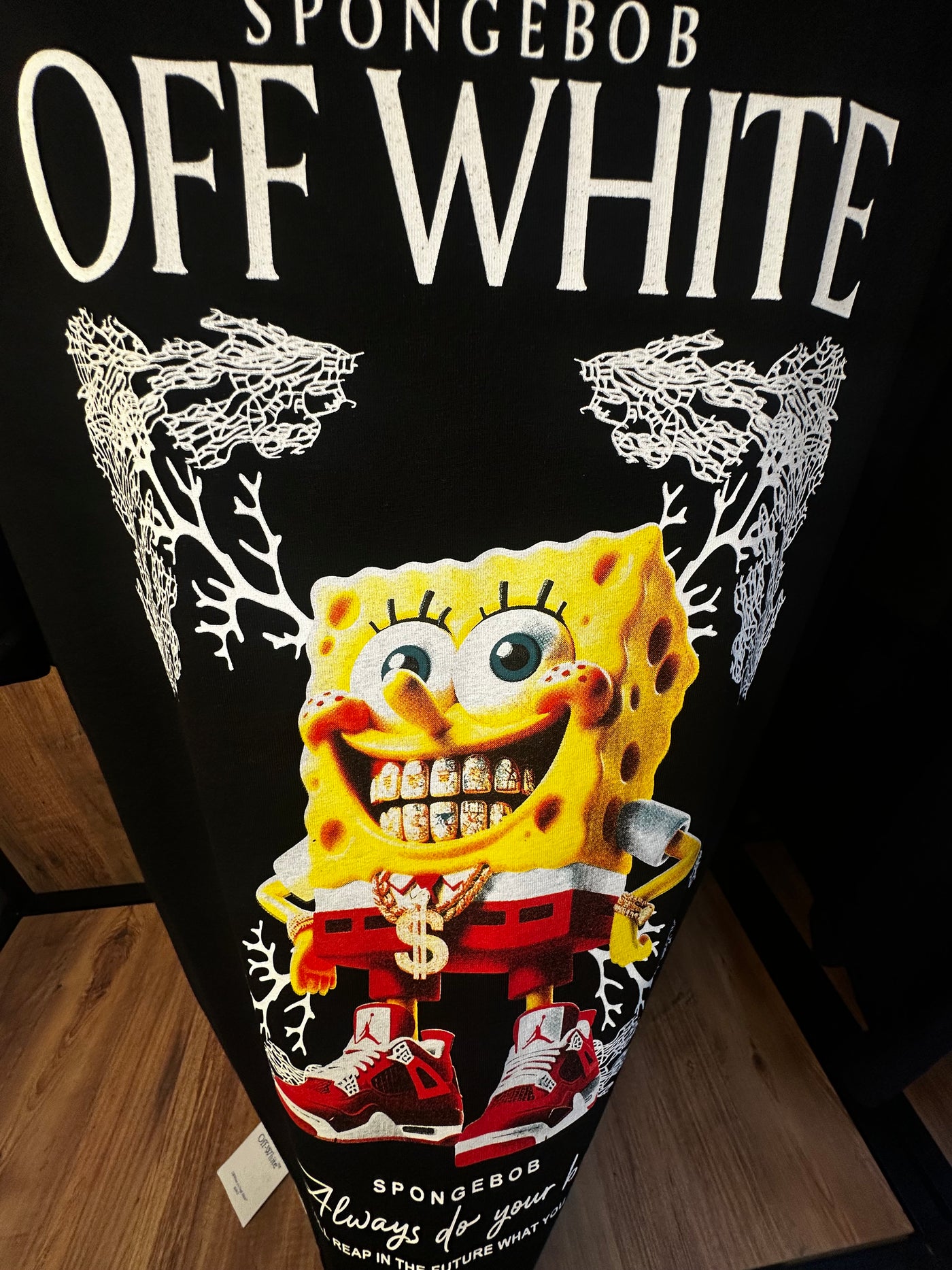 Off-Whte Premium İthal Battal Beden T-Shirt