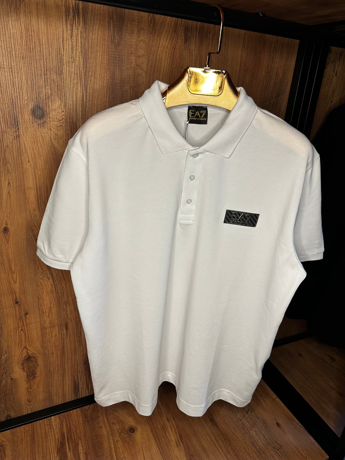 EA7 Premium İthal Battal Beden Polo Yaka T-Shirt