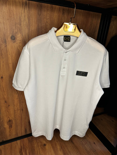 EA7 Premium İthal Battal Beden Polo Yaka T-Shirt