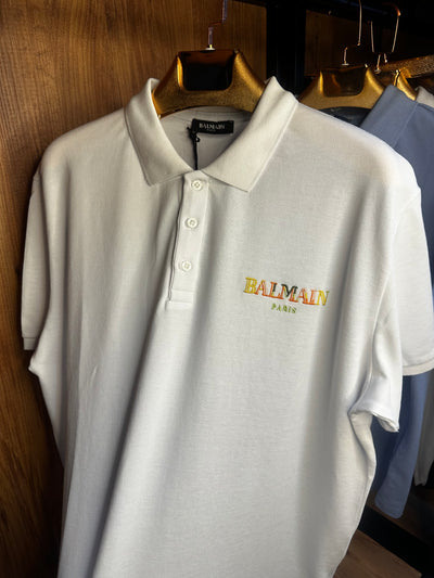 BalmainParis Premium İthal Battal Beden Polo Yaka T-Shirt